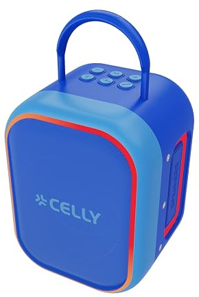 Celly - Speaker Bluetooth con 2 Microfoni Wireless, Luci RGB e Funzione Karaoke