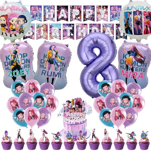 50pcs Kindergeburtstag Party Deko Set, Verschiedene Themen-Sets mit Banner, Ballons, geeignet für Kindergeburtstag Mottoparty