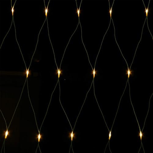 Gartenpirat LED-Lichternetz 4x4 m 360 LED warmweiß mit Timer-Funktion Lichterkette Netz Beleuchtung außen innen