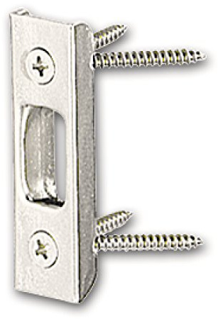 Schließblech 6/PSR einfräsbar f. Spitzbolzen, 70 x 20 x 10 mm, verzinkt silber, 1 Stück | Zubehör Beschläge Einstemmschlösser