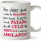 MUGFFINS Taza Original con Mensaje Gracioso - No Dejes Que Nada te desanime - cerámica 350 ml - Tazas con Frases motivacionales en Tono irónico, Reg