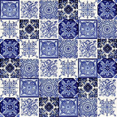 Cerames Carrelage en céramique Mexicaine Tono - 30 carrelage mural mexicains décoratifs pour la salle de bain, la cuisine, la douche | Carreaux de mosaïque en céramique 10,5x10,5 cm