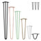 Natural Goods Berlin 3X Hairpin Legs, Pieds de Table, Pieds en épingle à Cheveux, Acier de 12 mm, Cadre de Table (Blanc, 20cm - 3 entretoises - Pieds de Meubles)