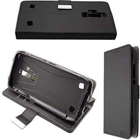 caseroxx Bookstyle Handytasche für Blackview BV9700 / BV9700Pro in schwarz – Klapphülle mit Kreditkartenfächern, Magnetverschluss, Standfunktion & Rundumschutz für Display und Gehäuse