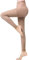 LUODITO Medizinische Kompressionsstrumpfhose für Damen, 20–30 mmHg, blickdicht, abgestufter Stützschlauch für Vericose Venen Ödeme, Fußlos, Beige, L (Packung Con 1)