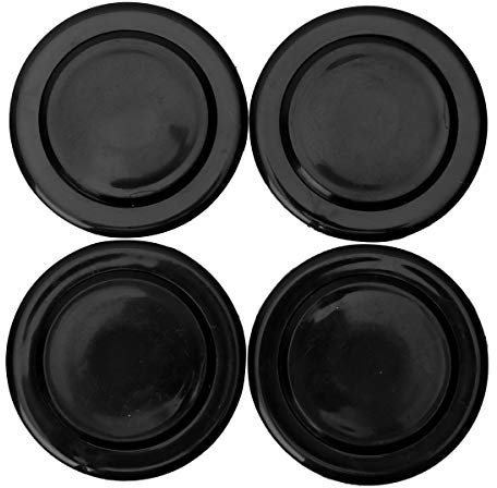 winying PVC Puffer Dichtung Keil Tisch Loch Gartentisch Öffnung für Regenschirm Sonnenschirm Ständer Stange Durchmesser 38 mm Schwarz Deckel One Size