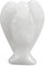 Lovionus89 Natürlich Weiße Jade Wächter Engel Statue, Handgeschnitzt Stein Heilung Kristall Tasche Figuren Dekoration, 5CM