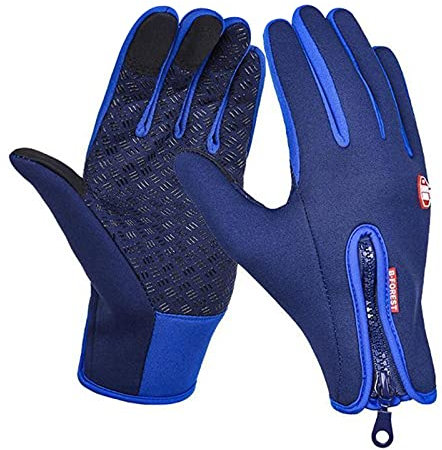 Frdun Fahrradhandschuhe, winddicht, Winterhandschuhe, Unisex, Premium, wasserdicht, Touchscreen, hält warm, Handschuhe für Herren und Damen