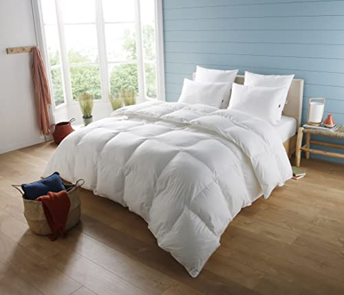 DODO Steppdecke, Perkal, Premium-Baumwolle, temperiert, 140 x 200 cm, für Einzelbett, Wolkendecke, weich, milbendicht und aufblasbar, maschinenwaschbar bei 40 °C
