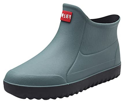 NOAGENJT Scarpe 26 Stivali da pioggia corti da uomo Scarpe da giardino impermeabili Scarpe da uomo antiscivolo Sottopiede confortevole Stivali da pioggia Scarpe Antinfortunistiche Invernale