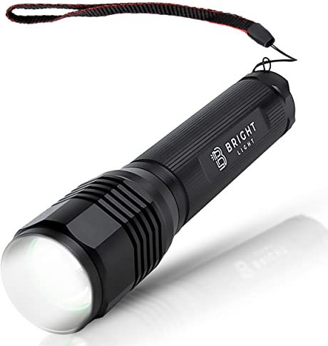 Bright Light BW1 Tactical AA Flashlight – 1000 Lumens, IP67 Waterproof, Glow-in-The-Dark Ring, Up to 119 Hr Runtime Emergency & Camping Flashlight Powered by AA Batteries
