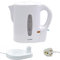 Crystals Cordless Small Plastic Electric Kettle, 1 Litre 830W Low Wattage Kettle for Bedroom Travel Camping Office, Portable Lightweight Water Tea Kettle, White/Grey