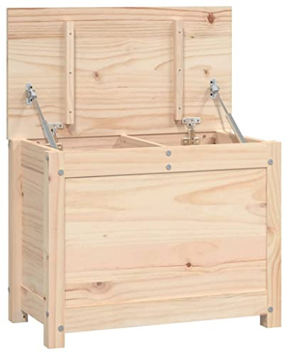 vidaXL Storage Box 60x32x45.5 cm Solid Wood Pine