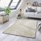 TacaHome Wollteppich Natur Handweb Teppich I Reine Schur-Wolle im Skandinavischen Design I Wohnzimmer Schlafzimmer Esszimmer Kinderzimer Büro | 200 x 290 cm Grün Meliert