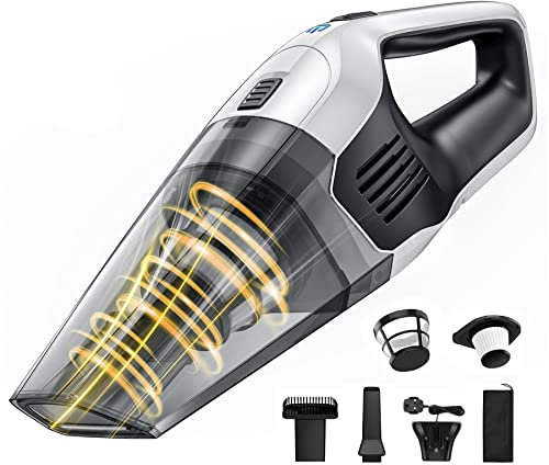 Handheld Vacuum Cleaner, 8000Pa Strong Suction Portable Hand Held Vacum Cordless with 25-30Mins Long Runtime Rechargeable Battery Lightweight for Home and Car Carpet Stairs Pet Hair Deep Cleaning