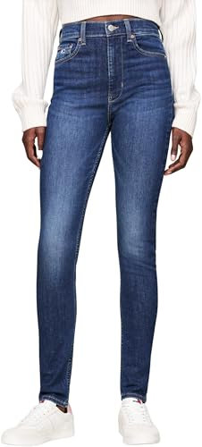 Tommy Jeans Damen Jeans Hose Sylvia Skinny Fit, Blau (Denim Dark), 26W/28L