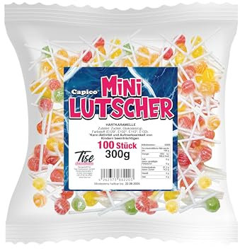 Capico Mini Lutscher, Lollies - 100 Stück, 300g