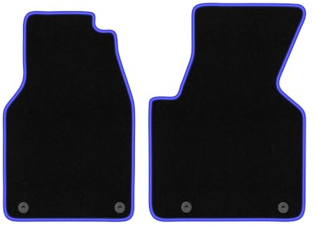 Velours-Fußmatten passend für Volkswagen Transporter T4 1993-2001, CARLUX | passend für Kastenwagen; Velours-Teppich (Polypropylen), ca. 6,5 mm; rutschfest, runde Befestigungen (Typ AV)