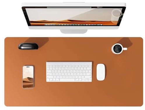 Kimroxi Non-Slip Desk Pad 90 * 40cm Waterproof PVC Leather Desk/Table Protector Ultra Thin Large Mouse Pad Easy Clean Laptop Mat Desk Writing Mat Multi Functional Mouse Pad for Office Home School