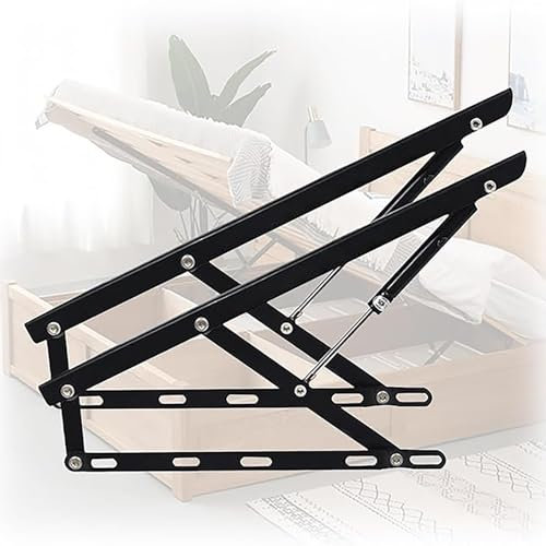 ROFBIHG 2er-Set Pneumatische Bett-Hebestützen, Bettkastenscharniere Hebemechanismus für Boxbett, Sofa, Aufbewahrung robuste Gasfederbett-Ständer, hydraulischer Hebemechanismus, 6 Größen(75cm/2.5FT)