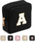 Personalisierte Letter Cord Make up Tasche MAGEFY Kleine Kosmetiktasche für Handtasche Reise Mini Schminktasche für Frauen, Schwarz-A