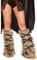 Women Faux Fur Leg Warmers Warm Boot Shoes Cuff Covers Viking Plush Leg Cover Medieval Leg Warmer with Strap Fuzzy Winter Boot Covers Furry Leg Long Socks for Halloween Christmas Cosplay Costume