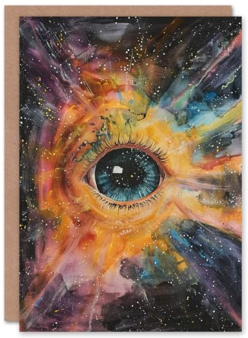 Artery8 Greeting Card The Eye of God Universe Starscape Concept Art Blank For Him Or Her Art Birthday Card