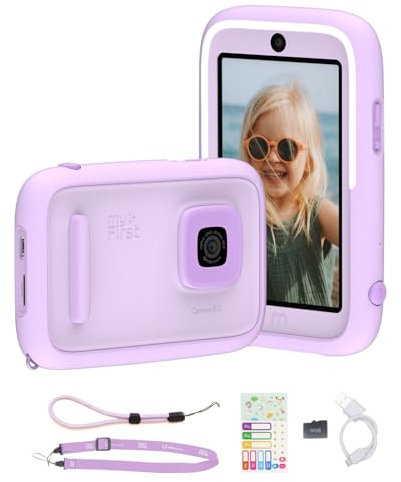myFirst Camera 50 – Nouvel appareil photo numérique AI pour enfants, photos 20 MP, vidéo 1080p, objectif avant et selfie, cadeau d'anniversaire pour garçons et filles de 4 à 15 ans, appareil photo de