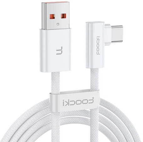 toocki Cable USB C UAB A, 2 M 6A Cabo cargador Tipo C 90 Grados Carga Rapida Compatible con Samsung Galaxy, Huawei Mate 60 Pro/Pro+ / Mate 50, Honor 70 Pro/Pro+ / 70/60, Xiaomi 14/14 Pro