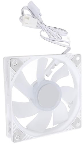 120 Mm ARGB PWM PC Gehäuselüfter Reverse Case, PWM 5 V ARGB MFDB Hydraulisch Gelagerter Computer Gehäuselüfter, 1500 U/min Geräuscharmer Computer Lüfter für PC Gehäuse (White)