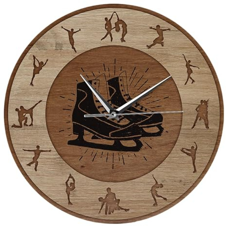 predolo Wanduhr, Hängeuhr, leicht, rund, geräuschlos, Acryl-Ornament, dekorativ für Küche, Schule, Arbeitszimmer, Schlafzimmer, Landhausstil