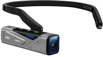 Video Camera, Video Camera Camcorder 4K Vlog Cameras Wearable, Built-in Gimbal Stabilization, For Blog(Add U3 128G SDcard,EP7-Standard)