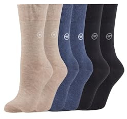 TOM TAILOR Damen Socken 6er Pack uni basic indigo melange, anthrazit