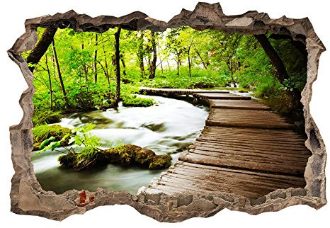 murando – Illusion d'optique 3D – 140x100 cm – Papier peint intissé – Tableaux muraux – Déco – Trou dans le mur – Nature c-C-0104-t-a