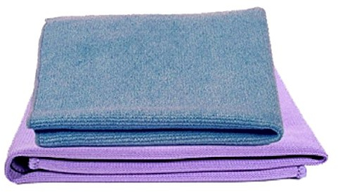 Norwex Basic Package - Microfiber Antibacterial - Glass Window Cleaning Cloth and Household Enviro Dusting Cloth (Blue envirocloth and purple window cloth)