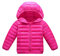 Giacche Piumino con Cappuccio Classico Ultra Leggero del Cappotto Parka Zipper Invernale per Unisex Bambine E Bambino Rose 130