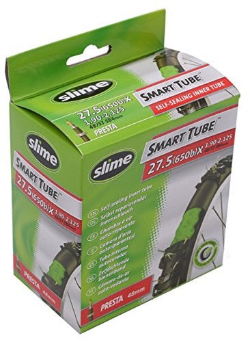 Slime Unisex Smart Tube 27,5 Zoll x 1,90–2,1 selbstheilendes Mountainbike-Fahrradschlauch, Presta-Ventil, 2 Stück Schlauch-Packungen, Schwarz, 27.5 X 1.90-2.125