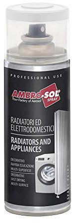AMBRO-SOL - Pintura Electrodomésticos | Cubre Radiadores Blanco Puro (Brillo), 400 ml