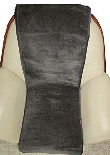 Alpenwolle Sesselschoner Überwurf Sesselauflage Island 50x200cm anthrazit/schwarz