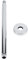 TOPINCN Tube d'extension de douche en acier inoxydable de 30,5 cm avec dessus rond - Accessoire de salle de bain