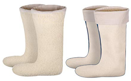 Sockenversandhandel 1 Paar Stiefeleinsatz mit Cordstulpe, Natur, 39-40 / Einzelpack