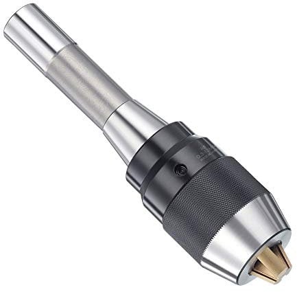 Chum Power 1/64-1/2 Special Heavy Duty Keyless Drill Chuck with Integrated Shank, R8 Shank, Titanium Jaws