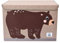 CLCROBD Faltbare große Spielzeugtruhe für Kinder, mit Klappdeckel, faltbarer Stofftier-Aufbewahrungskorb, Organizer/Box/Korb/Truhe für Kleinkinder, Kinder und Babyzimmer (Bär)