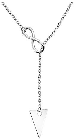 Sofia Milani - Damen Halskette 925 Silber - Dreieck Unendlich Anhänger - 50328
