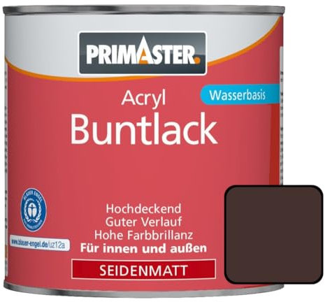 Primaster Acryl Lack RAL 8017 1,5 m² 125 ml schokobraun für Innen- und Außen