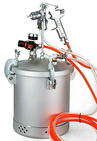 Pistolet à peinture 10 l - Réservoir à pression - 3 mm - Réservoir de peinture - Système de peinture pour camions et bus commerciaux et dans la peinture de construction et industrielle.