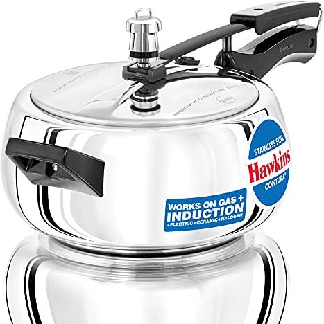 Hawkins Contura SSC35 Autocuiseur avec couvercle intérieur en acier inoxydable Argenté 3,5 l