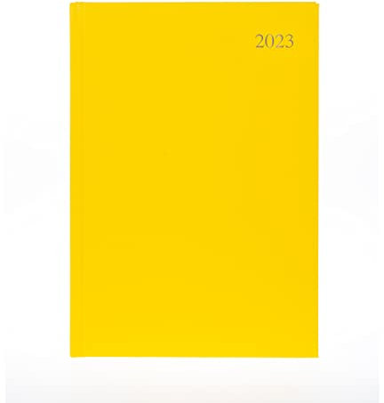 Collins Essential A4 Wochenansicht 2023 Tagebuch – Gelb – Kalender, Jahr, Wochenkalender, Tagebuch und Planer für Geschäft, Büro und persönlich (ESSA43.45-23)