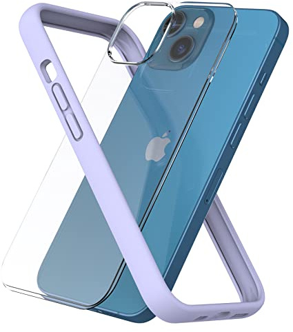 ARSUNOVO Compatible with iPhone 13 Mini Bumper Case 5.4 inch, [Raised Edge Protection][Anti-Silp][Anti-Fingerprint] Soft Slim Protective Frame Bumper Cover Case Come with Hard PC Backplate, Purple