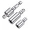 sourcing map Socket Accessory Set, 4mm Shallow Socket 360° Rotatable Hex Shank Impact Driver Adaptor Universal Joints with 1/4 Drive